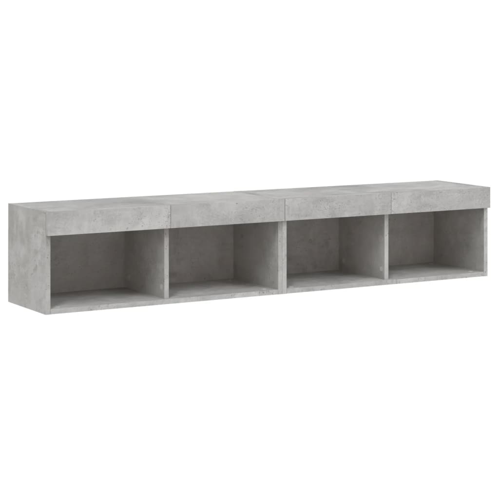 TV ormarići s LED svjetlima 2 kom siva boja betona 80x30x30 cm
