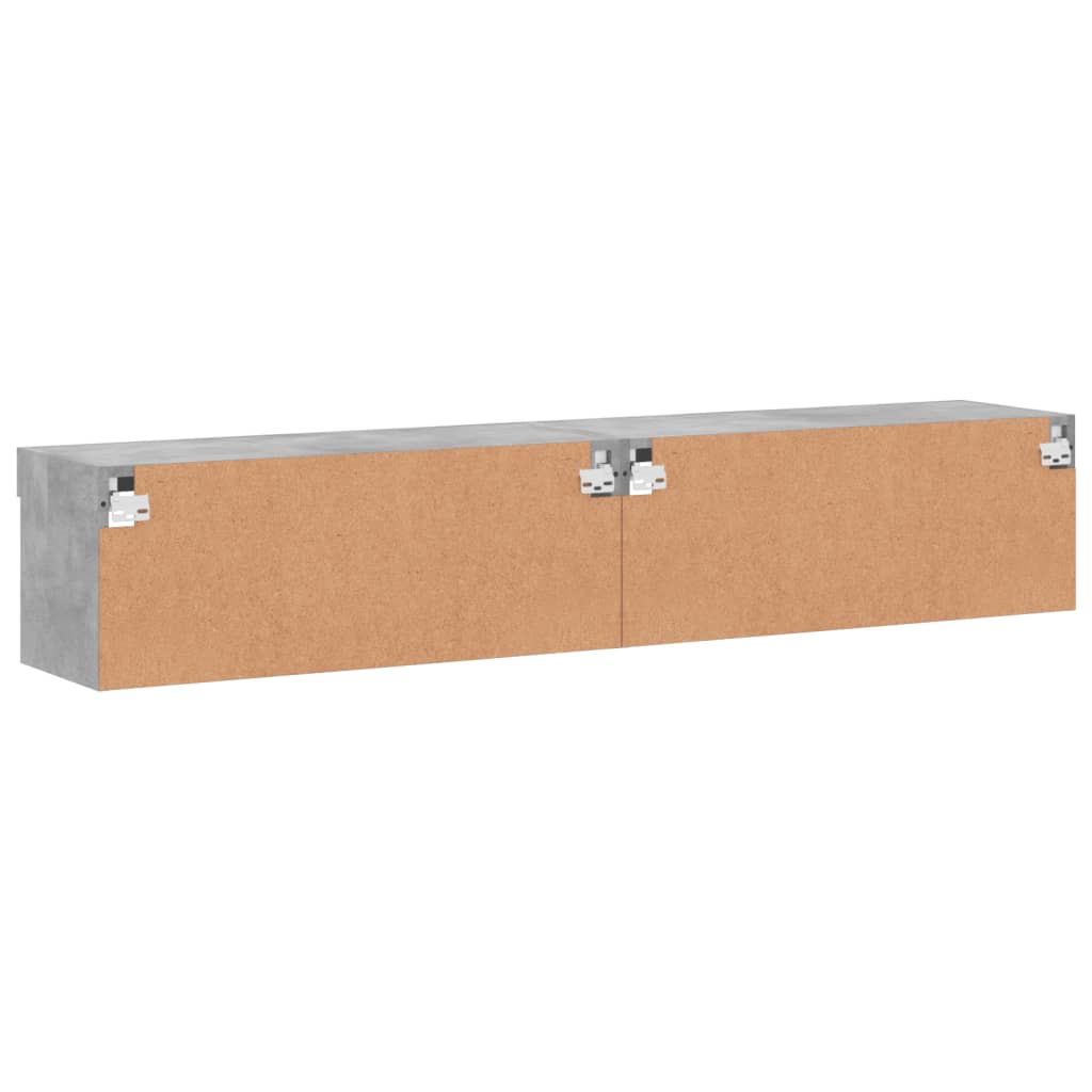 TV ormarići s LED svjetlima 2 kom siva boja betona 80x30x30 cm