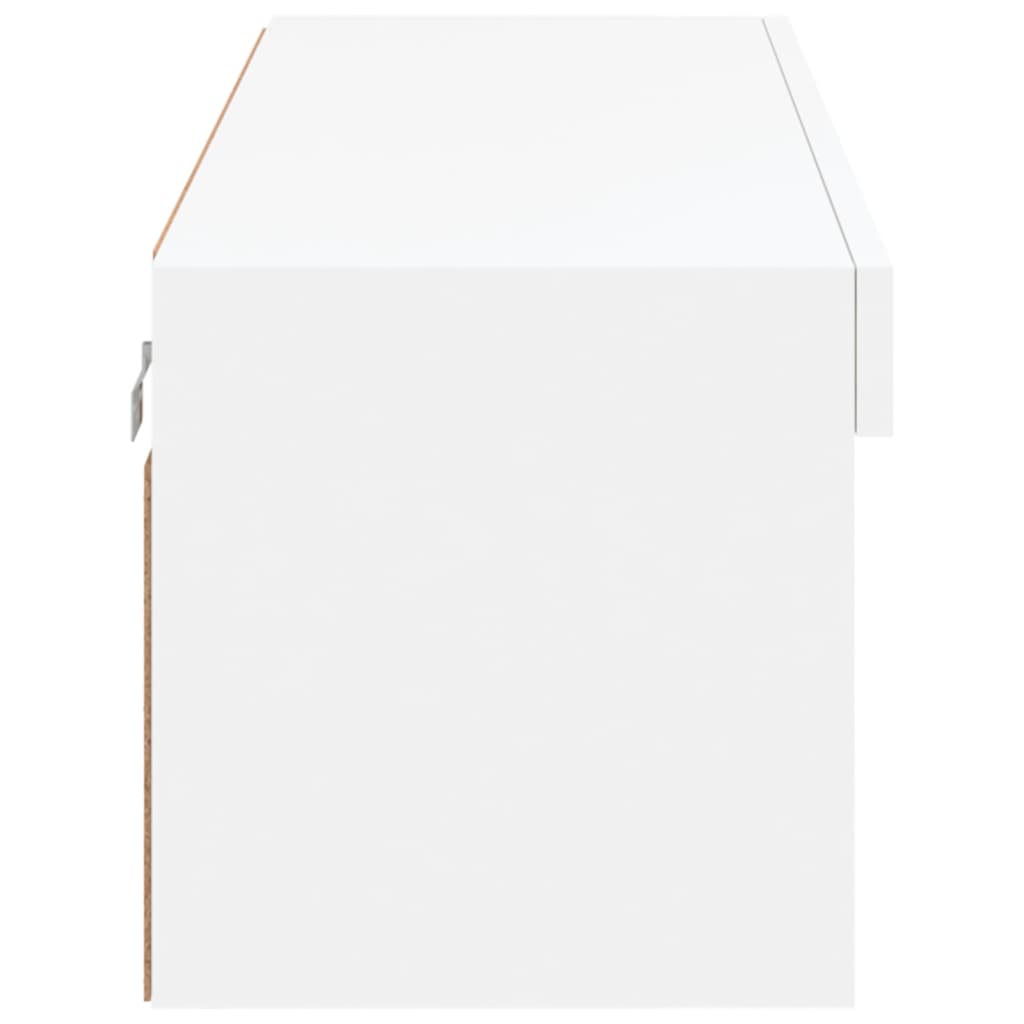 TV ormarić s LED svjetlima bijeli 80x30x30 cm
