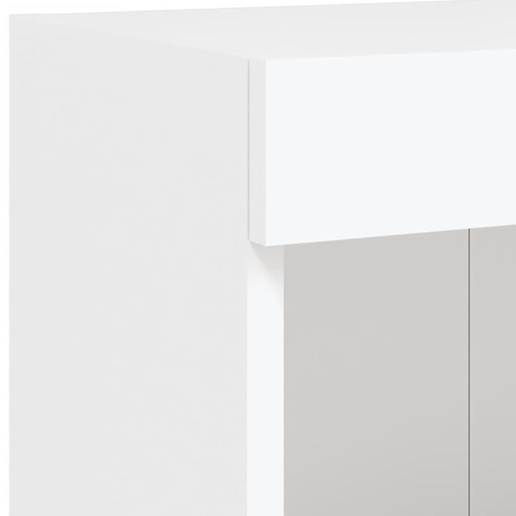 TV ormarić s LED svjetlima bijeli 80x30x30 cm