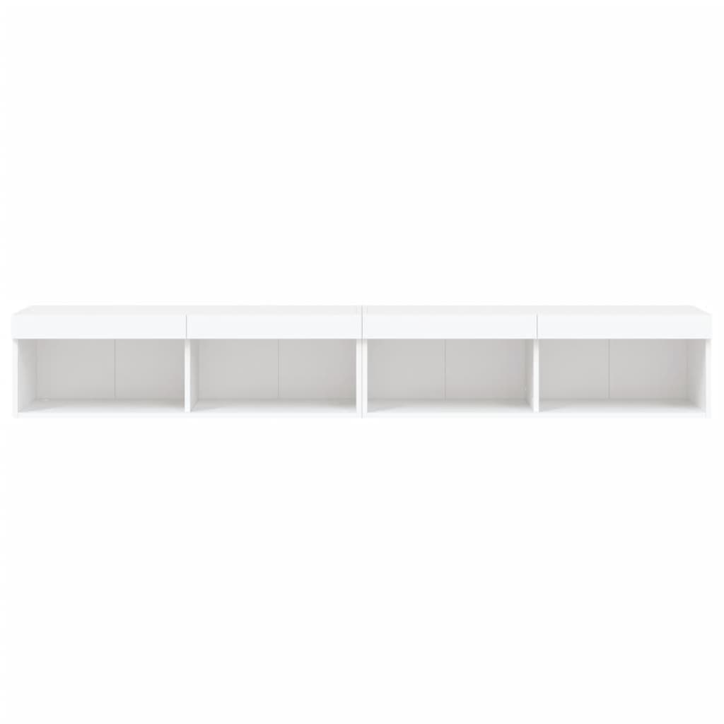TV ormarići s LED svjetlima 2 kom bijeli 100x30x30 cm