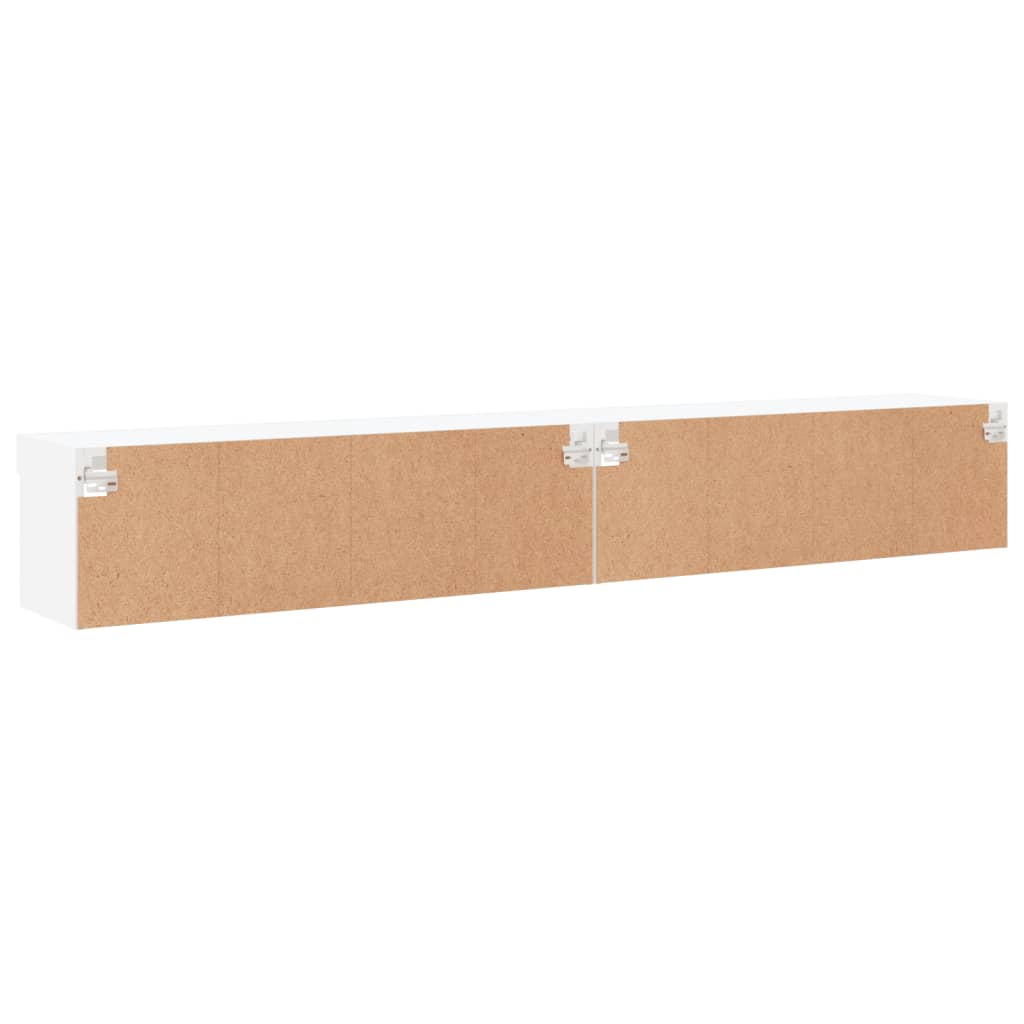 TV ormarići s LED svjetlima 2 kom bijeli 100x30x30 cm