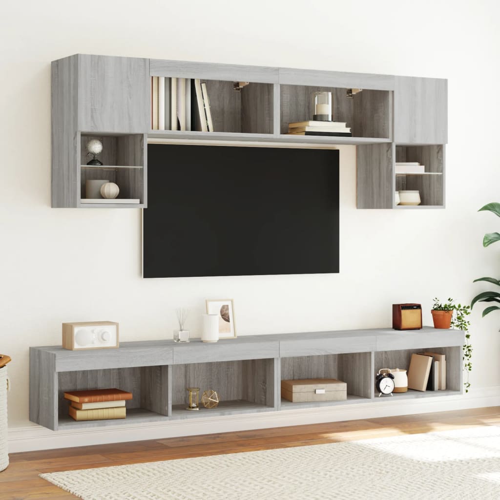 TV ormarić s LED svjetlima boja hrasta sonome 100x30x30 cm