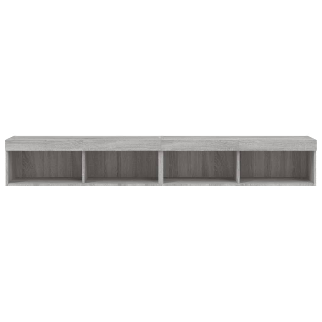 TV ormarići s LED svjetlima 2 kom boja hrasta 100x30x30 cm