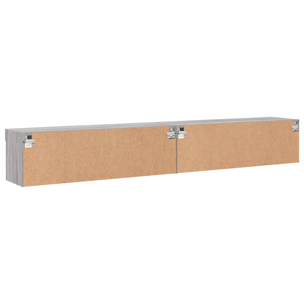 TV ormarići s LED svjetlima 2 kom boja hrasta 100x30x30 cm