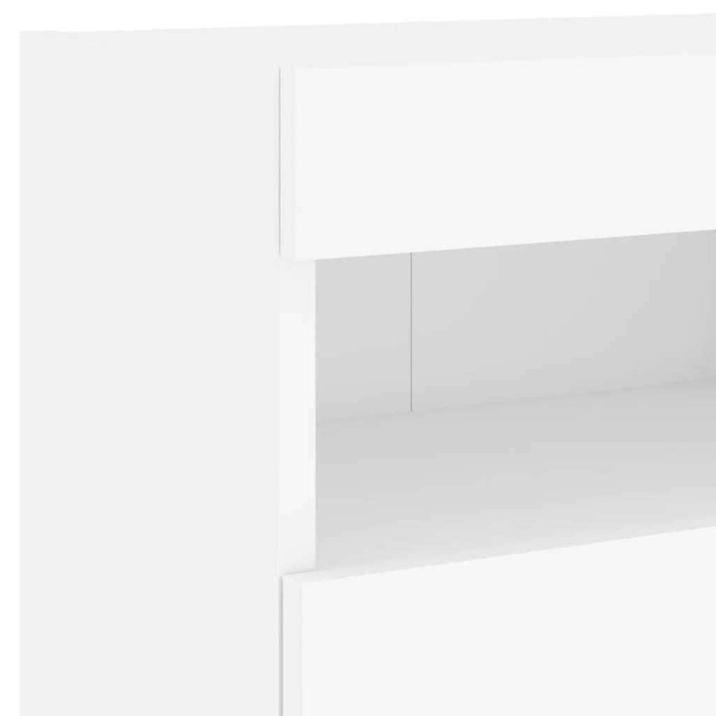 Zidni TV ormarić s LED svjetlima bijeli 40 x 30 x 40 cm