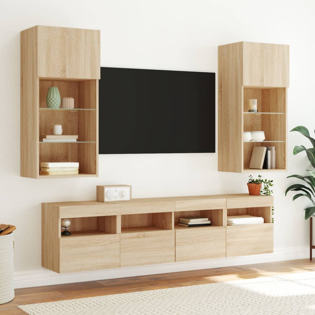 Zidni TV ormarići LED 2 kom boja hrasta sonome 40x30x40 cm