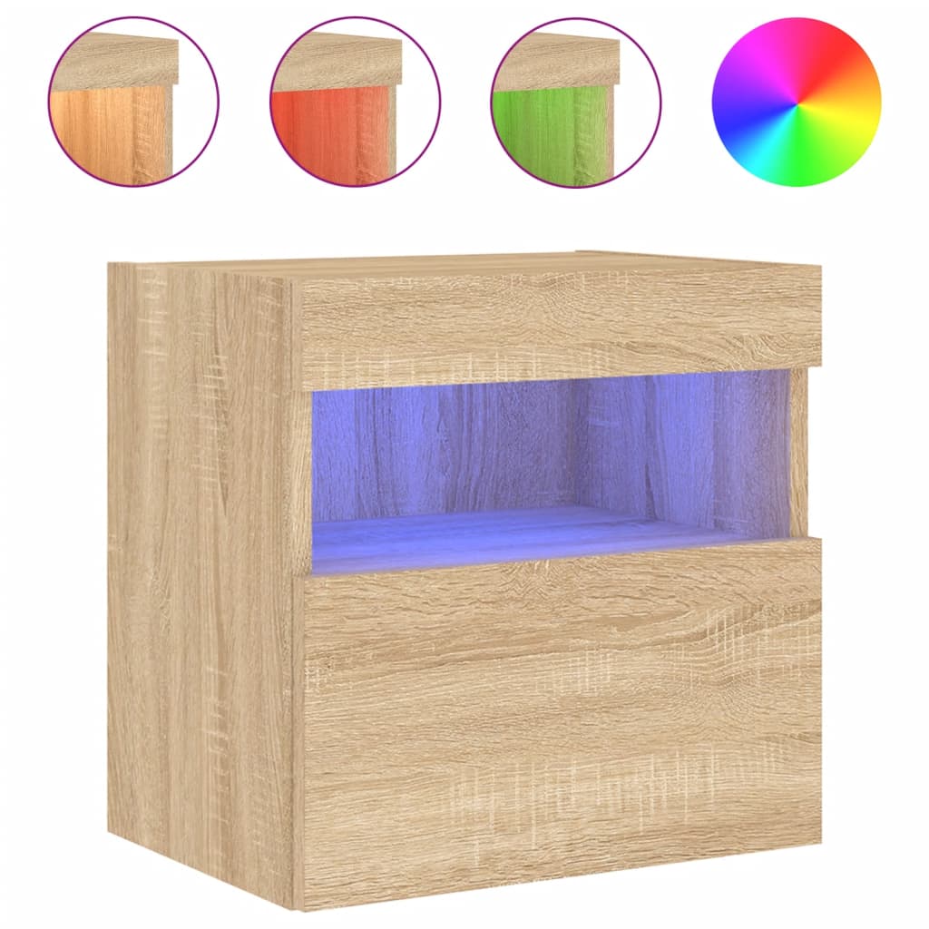 Zidni TV ormarići LED 2 kom boja hrasta sonome 40x30x40 cm