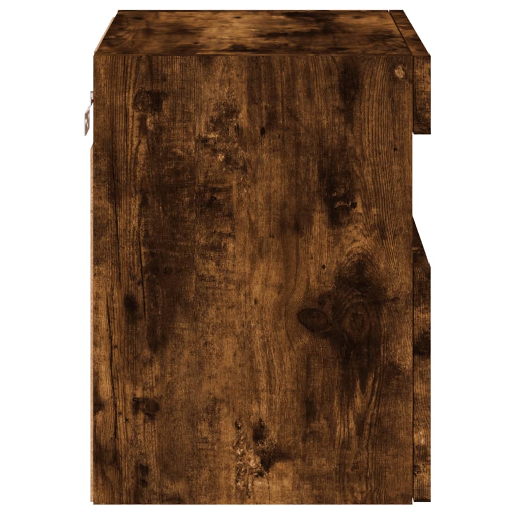 Zidni TV ormarić s LED svjetlima boja hrasta 40x30x40 cm