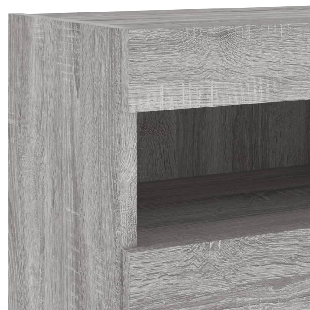 Zidni TV ormarić s LED svjetlima boja hrasta 40x30x40 cm