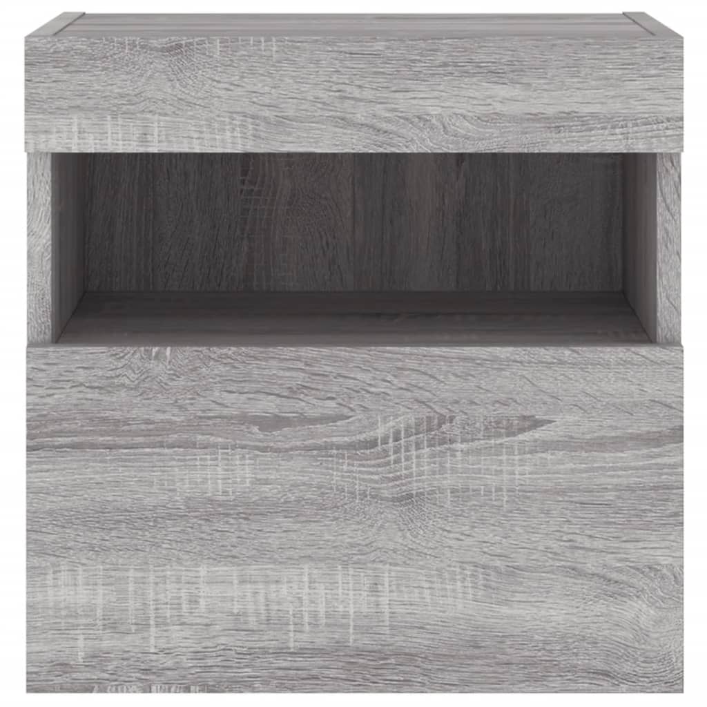Zidni TV ormarić s LED svjetlima boja hrasta 40x30x40 cm