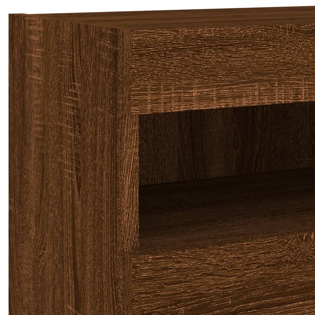 Zidni TV ormarić s LED svjetlima boja hrasta 40x30x40 cm