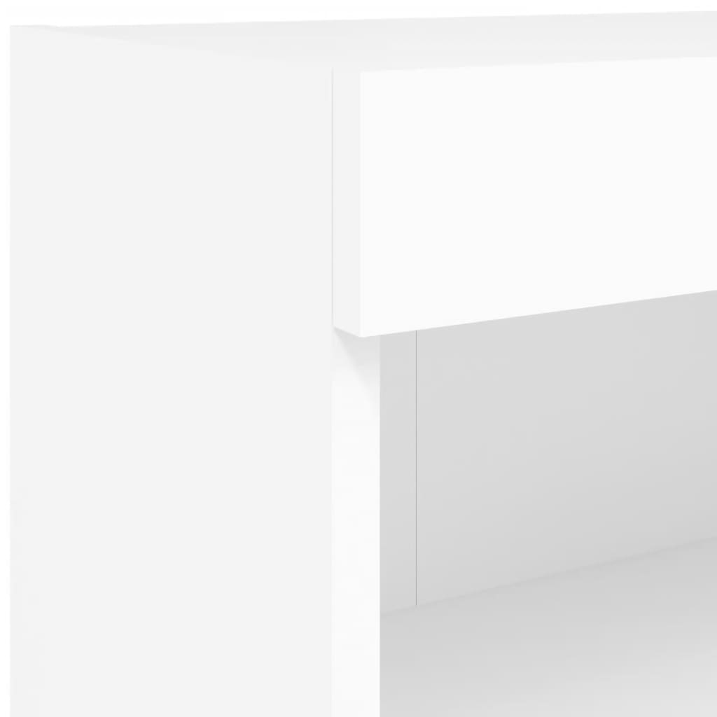 Zidni TV ormarić s LED svjetlima bijeli 60x30x40 cm