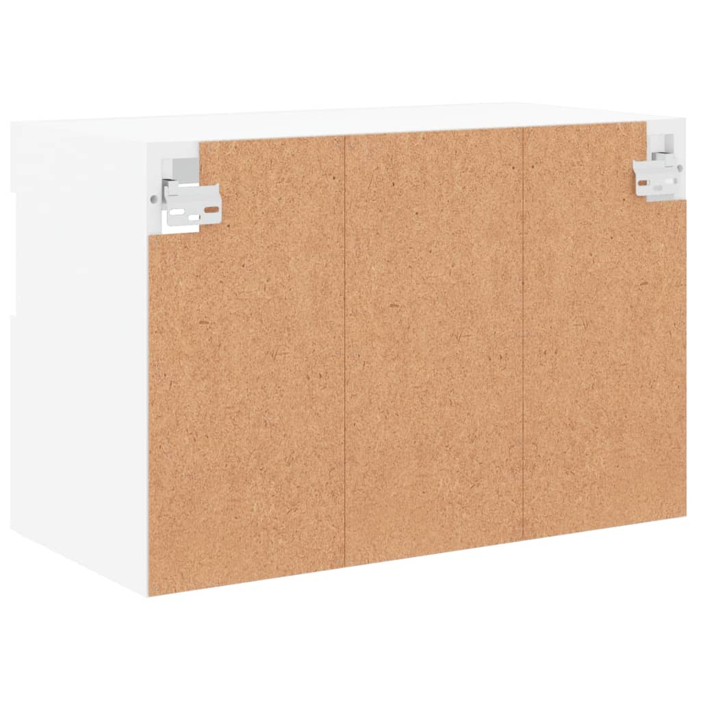 Zidni TV ormarić s LED svjetlima bijeli 60x30x40 cm