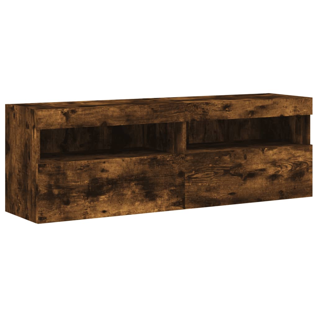 Zidni TV ormarići LED 2 kom boja hrasta 60x30x40 cm