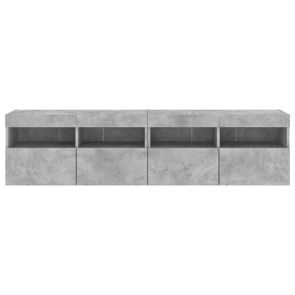 Zidni TV ormarići LED 2 kom boja betona 80x30x40 cm