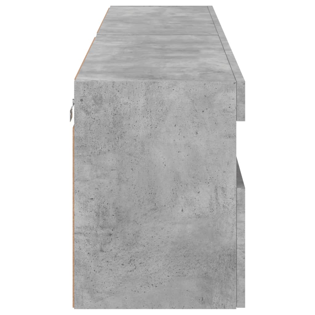 Zidni TV ormarići LED 2 kom boja betona 80x30x40 cm