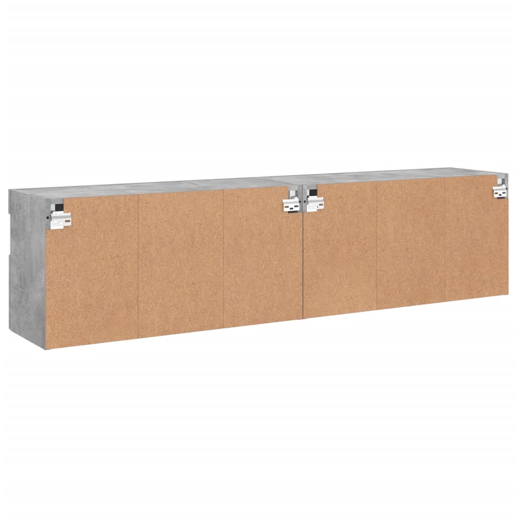 Zidni TV ormarići LED 2 kom boja betona 80x30x40 cm