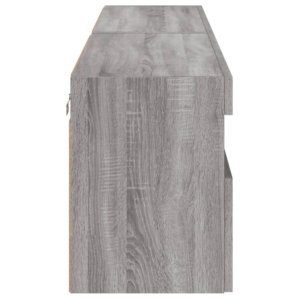 Zidni TV ormarići LED 2 kom siva boja hrasta 80x30x40 cm