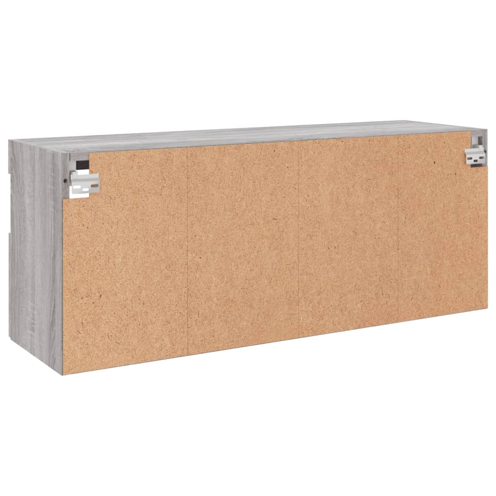 Zidni TV ormarić s LED svjetlima boja hrasta 100x30x40 cm