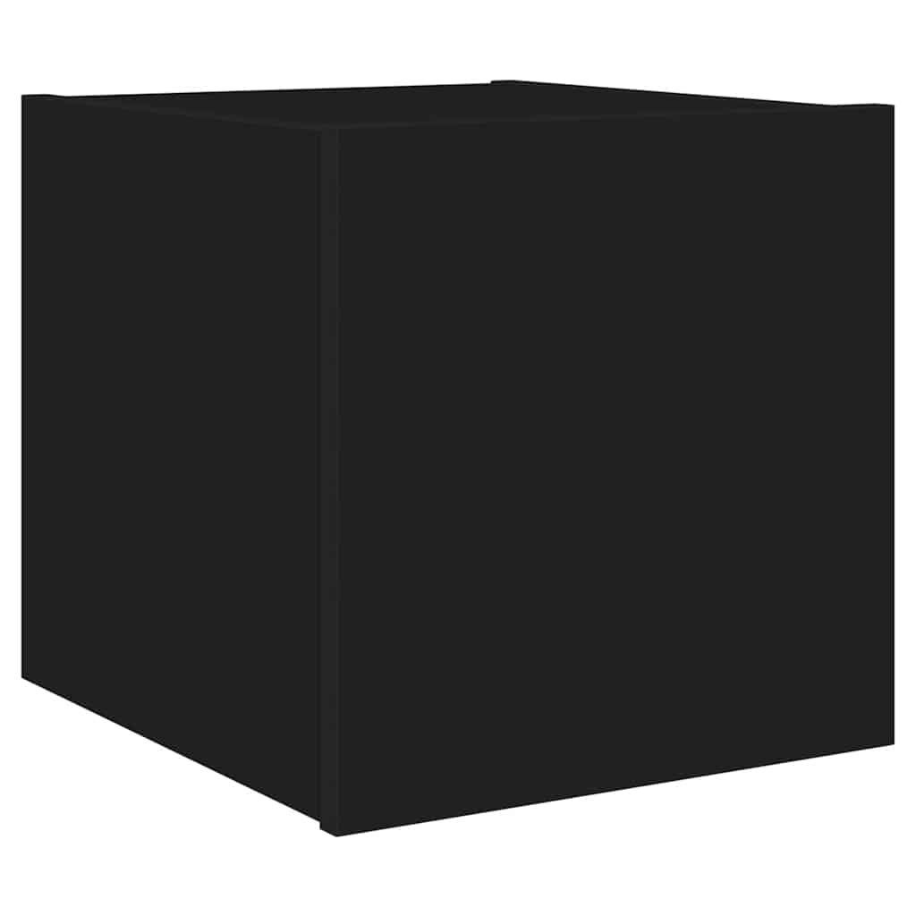 Zidni TV ormarići s LED svjetlima 2 kom crni 30,5 x 35 x 30 cm
