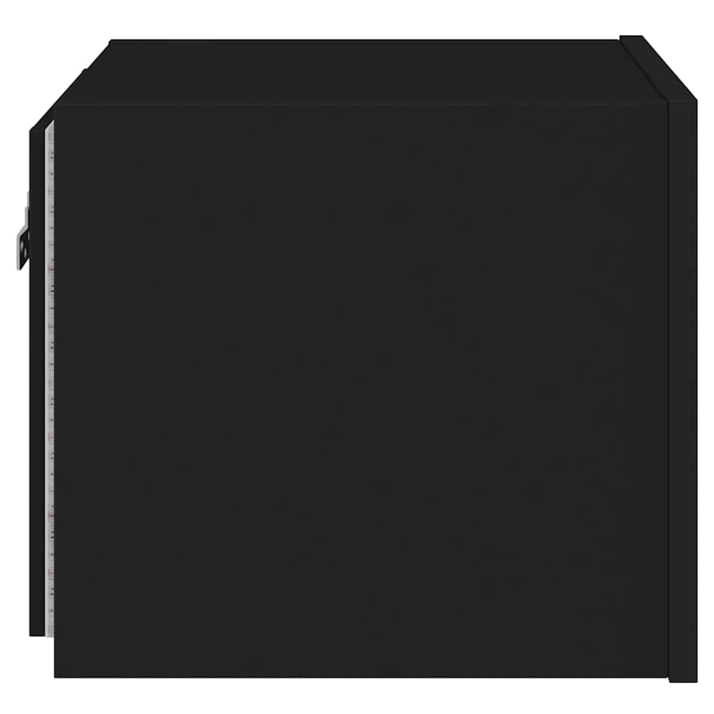 Zidni TV ormarići s LED svjetlima 2 kom crni 30,5 x 35 x 30 cm