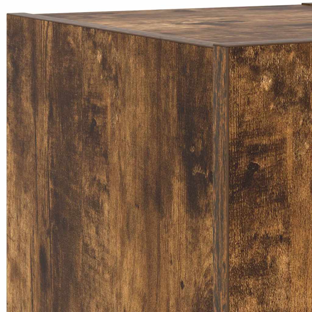 Zidni TV ormarić s LED svjetlima boja hrasta 30,5 x 35 x 30 cm
