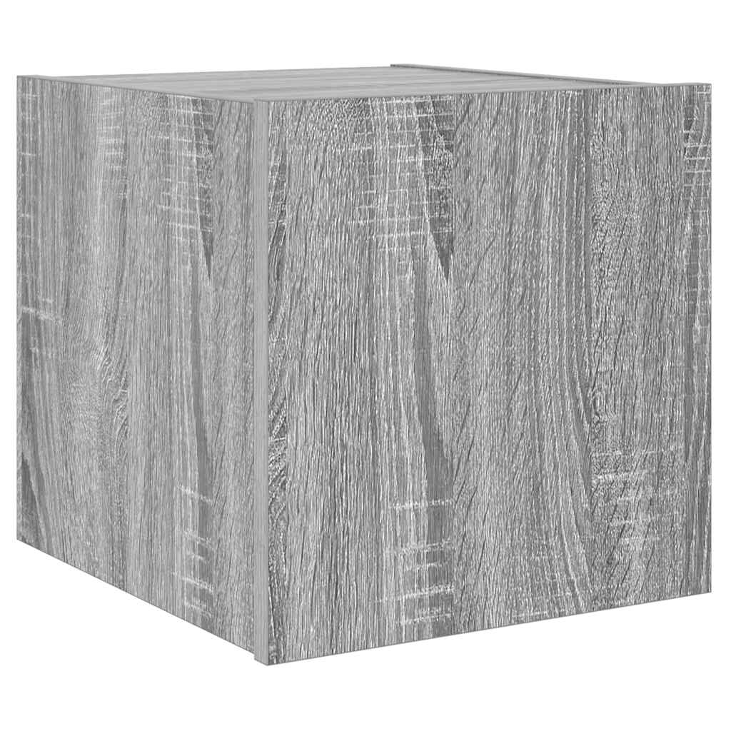 Zidni TV ormarić s LED svjetlima boja hrasta 30,5 x 35 x 30 cm