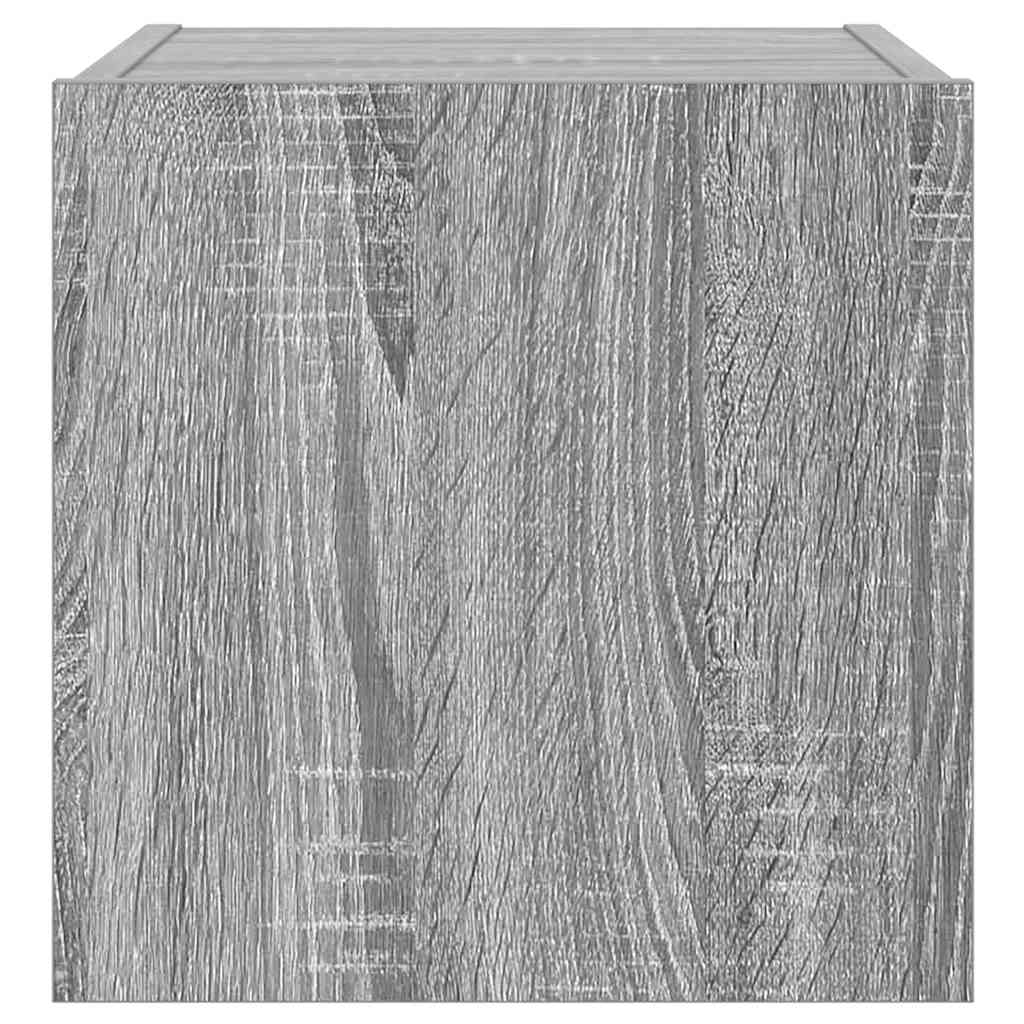 Zidni TV ormarić s LED svjetlima boja hrasta 30,5 x 35 x 30 cm