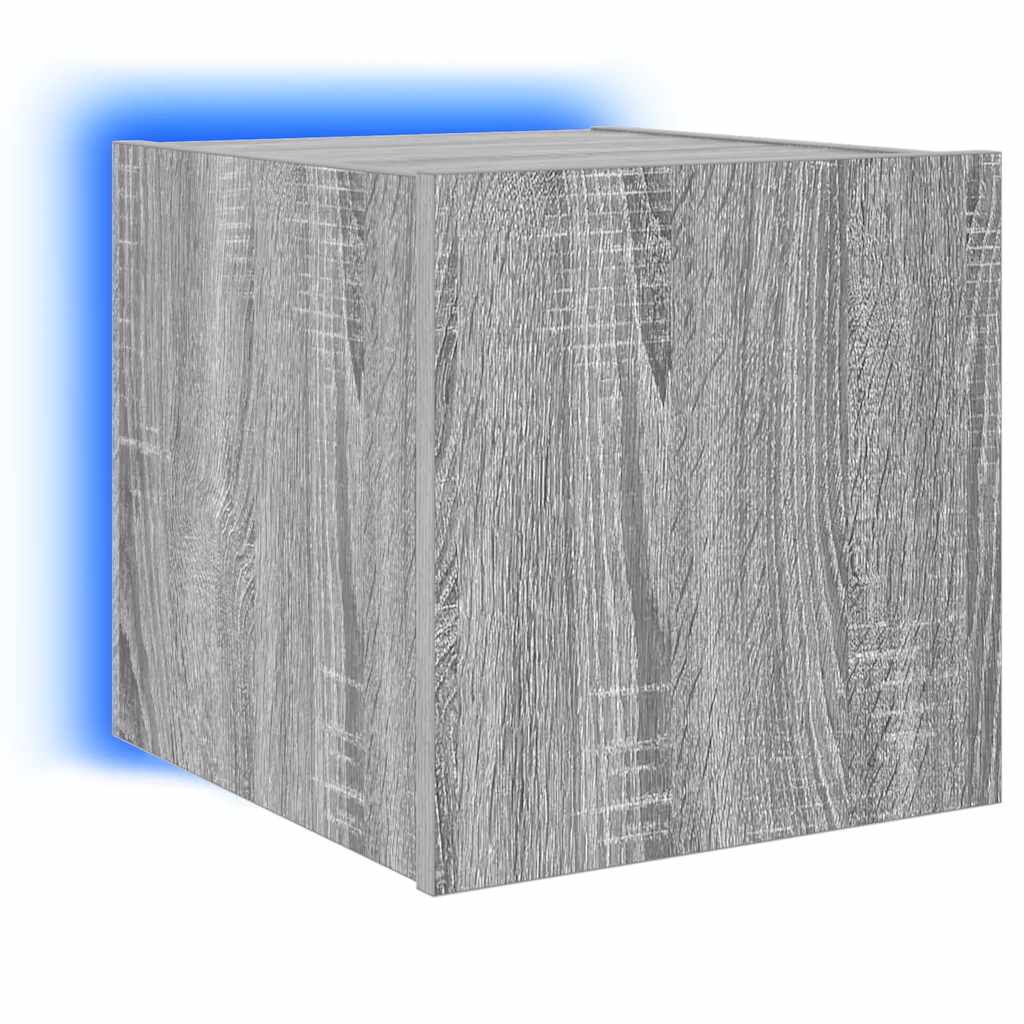 Zidni TV ormarići LED 2 kom siva boja hrasta 30,5 x 35 x 30 cm