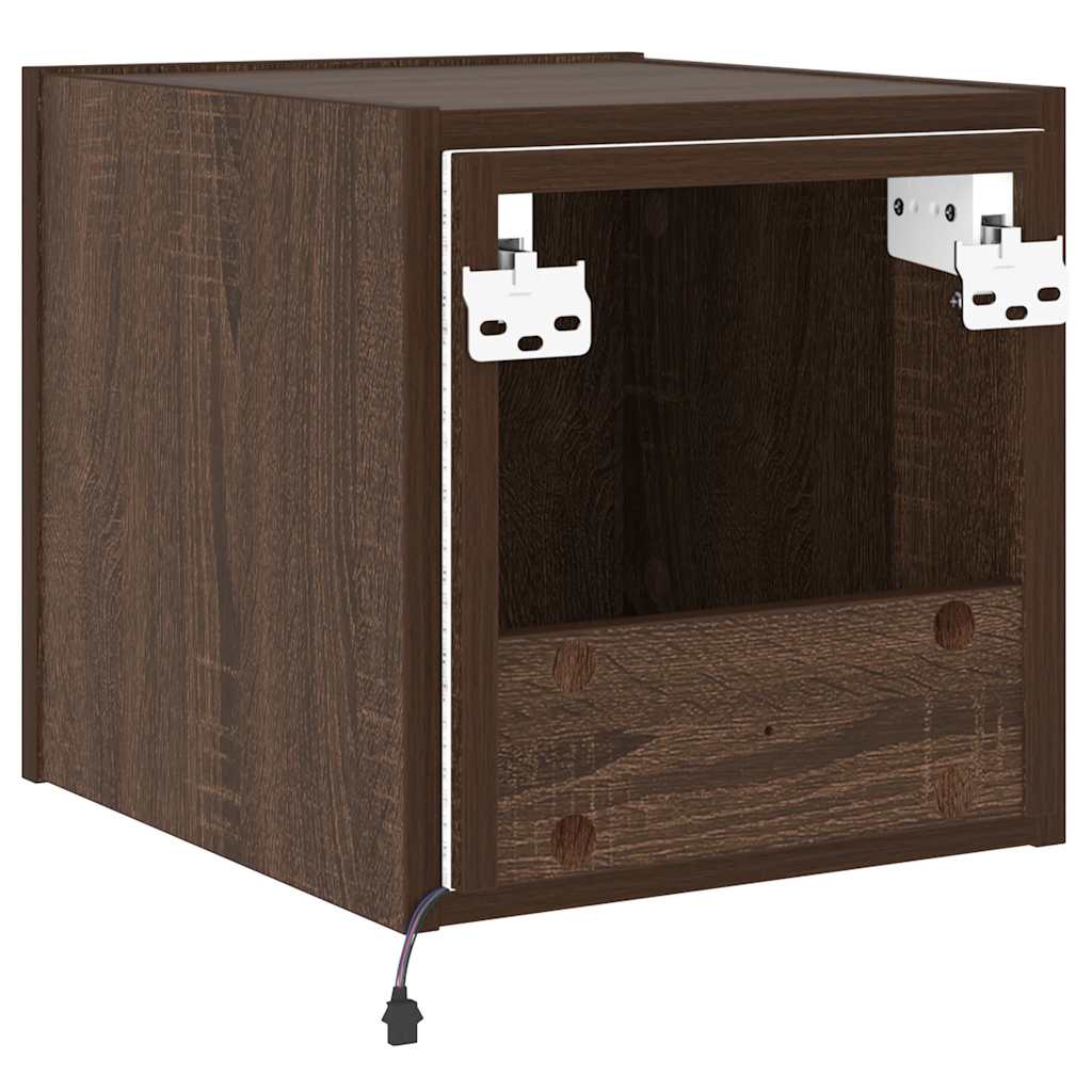 Zidni TV ormarići LED 2 kom smeđa boja hrasta 30,5 x 35 x 30 cm