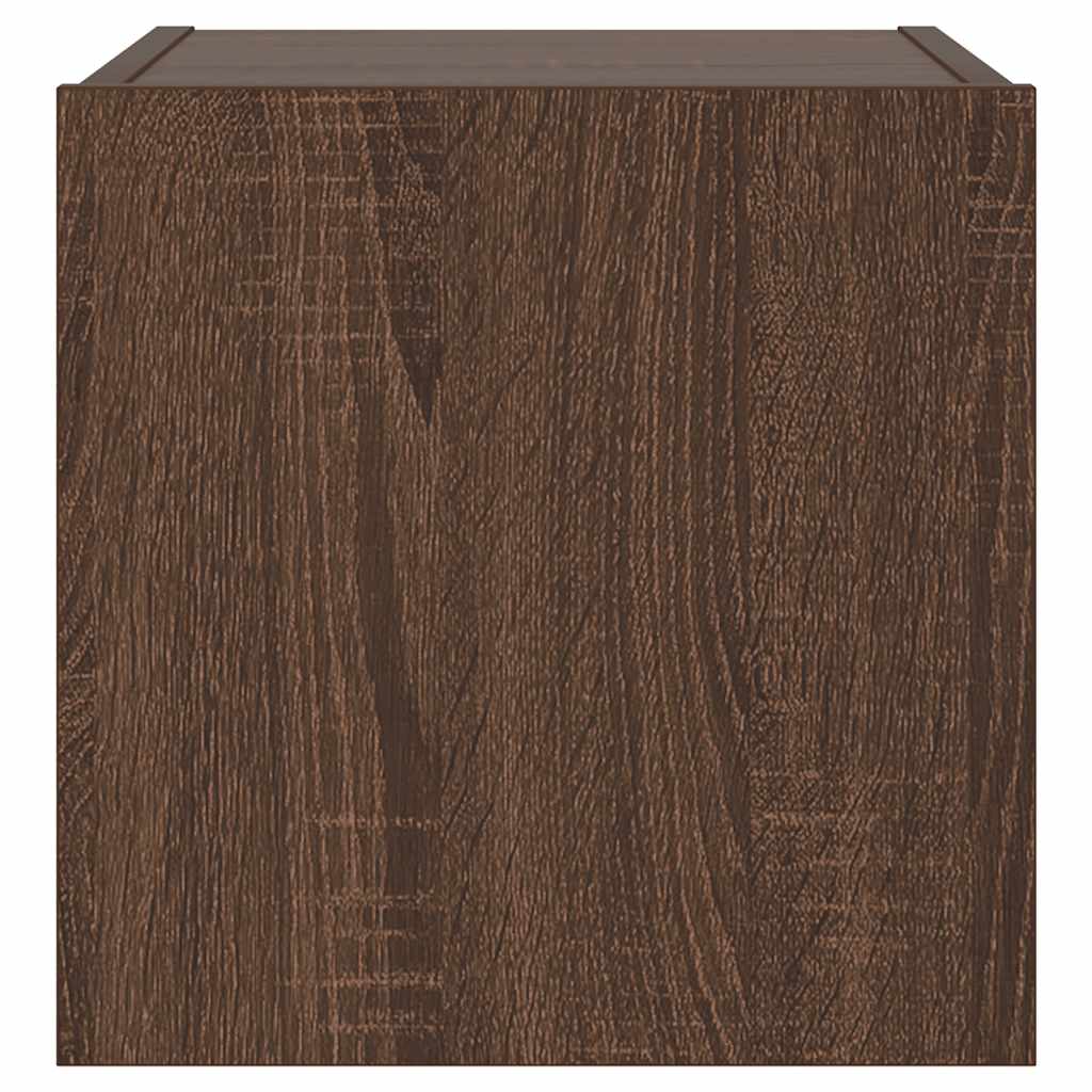 Zidni TV ormarići LED 2 kom smeđa boja hrasta 30,5 x 35 x 30 cm