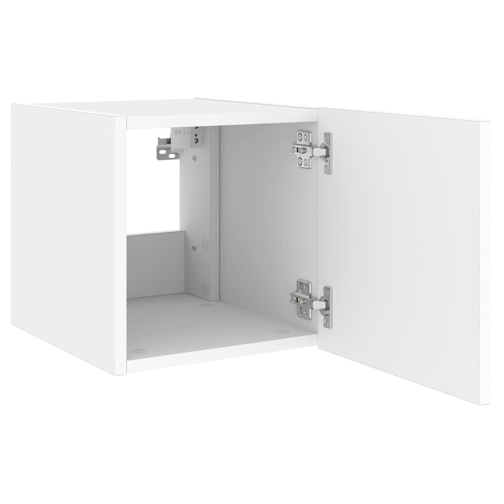 Zidni TV ormarići s LED svjetlima 2 kom bijeli 40,5x35x40 cm