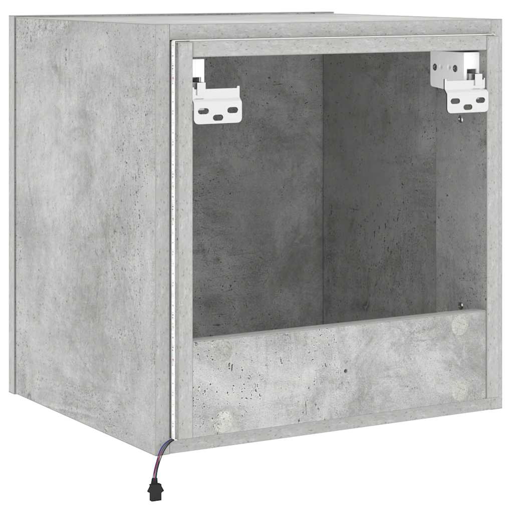 Zidni TV ormarići LED 2 kom siva boja betona 40,5 x 35 x 40 cm