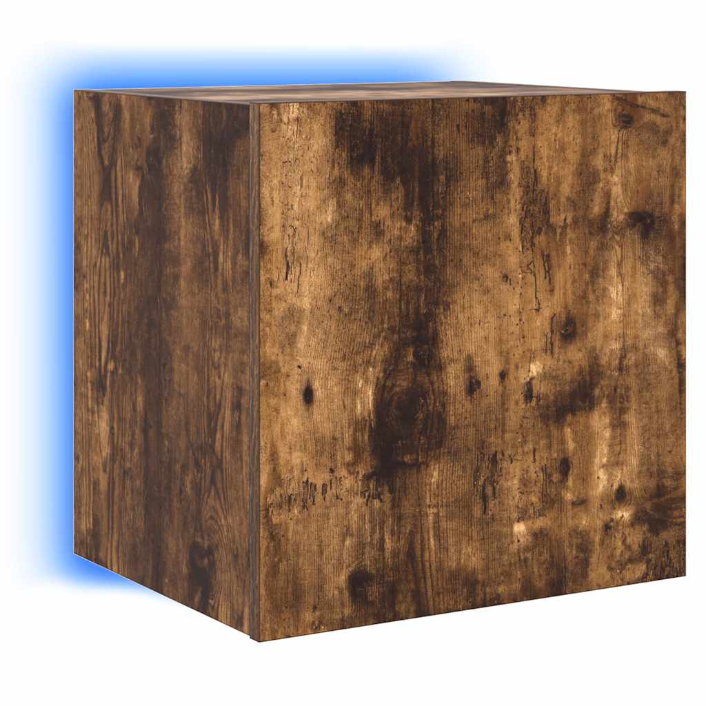 Zidni TV ormarići LED 2 kom boja dimljenog hrasta 40,5x35x40 cm