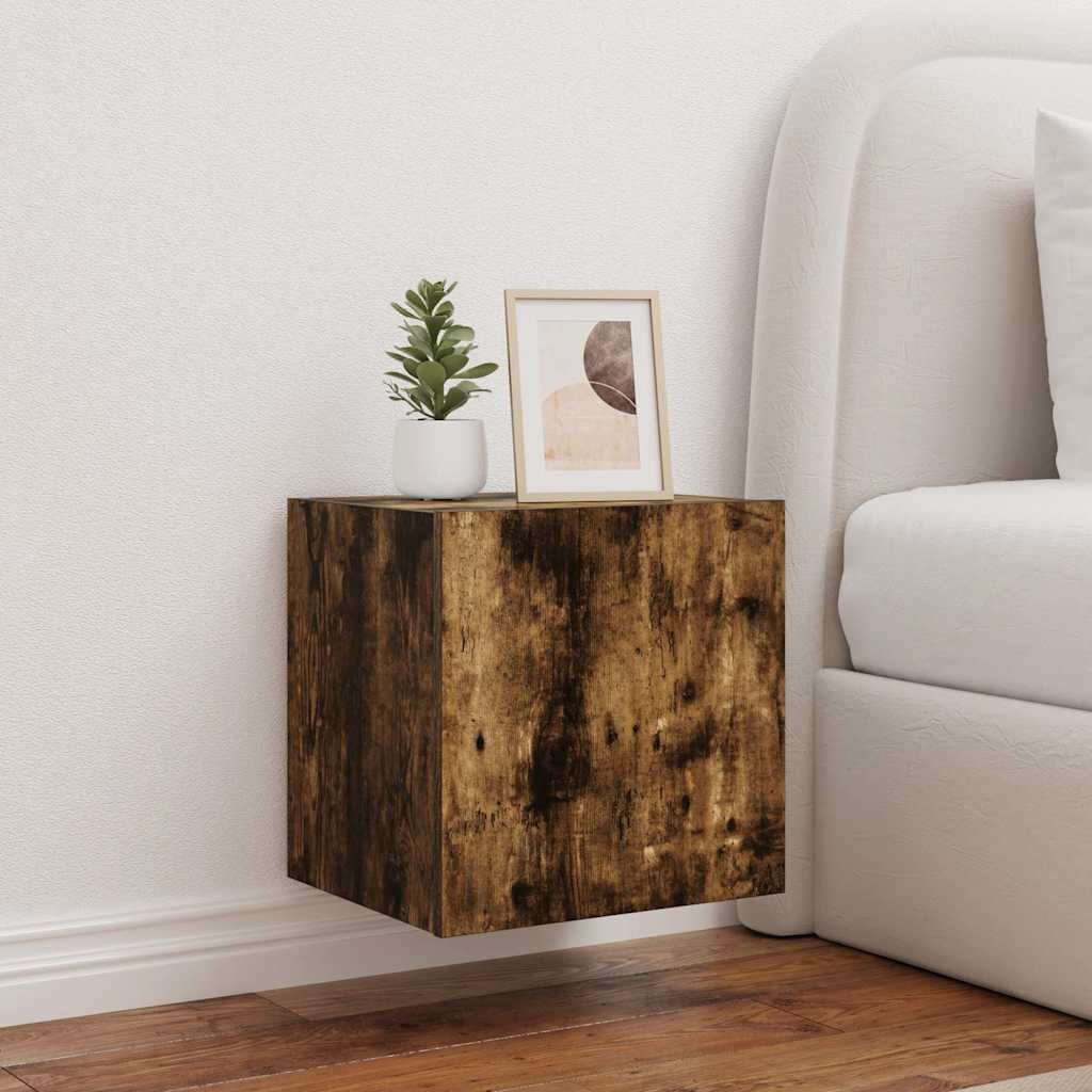 Zidni TV ormarići LED 2 kom boja dimljenog hrasta 40,5x35x40 cm