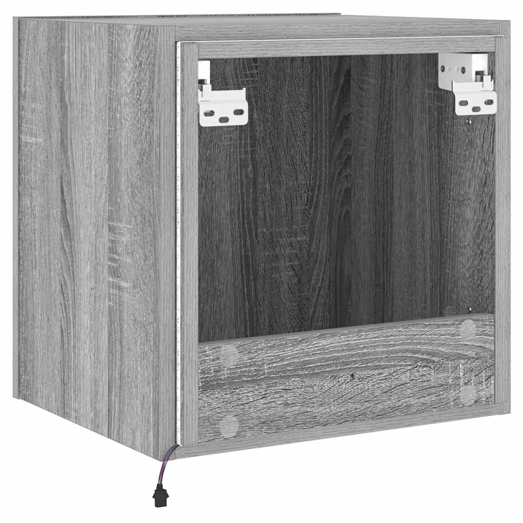Zidni TV ormarići LED 2 kom siva boja hrasta 40,5 x 35 x 40 cm