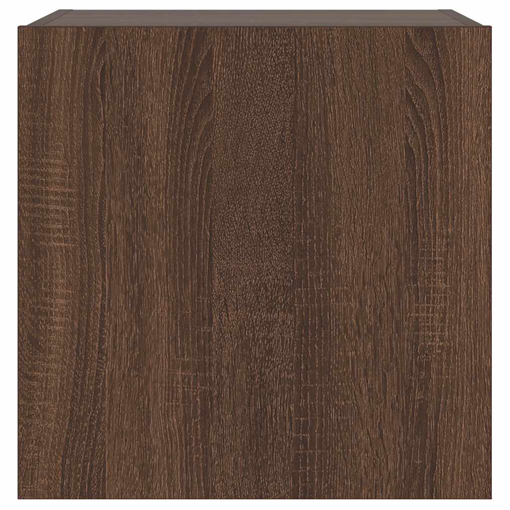 Zidni TV ormarić s LED svjetlima boja hrasta 40,5 x 35 x 40 cm