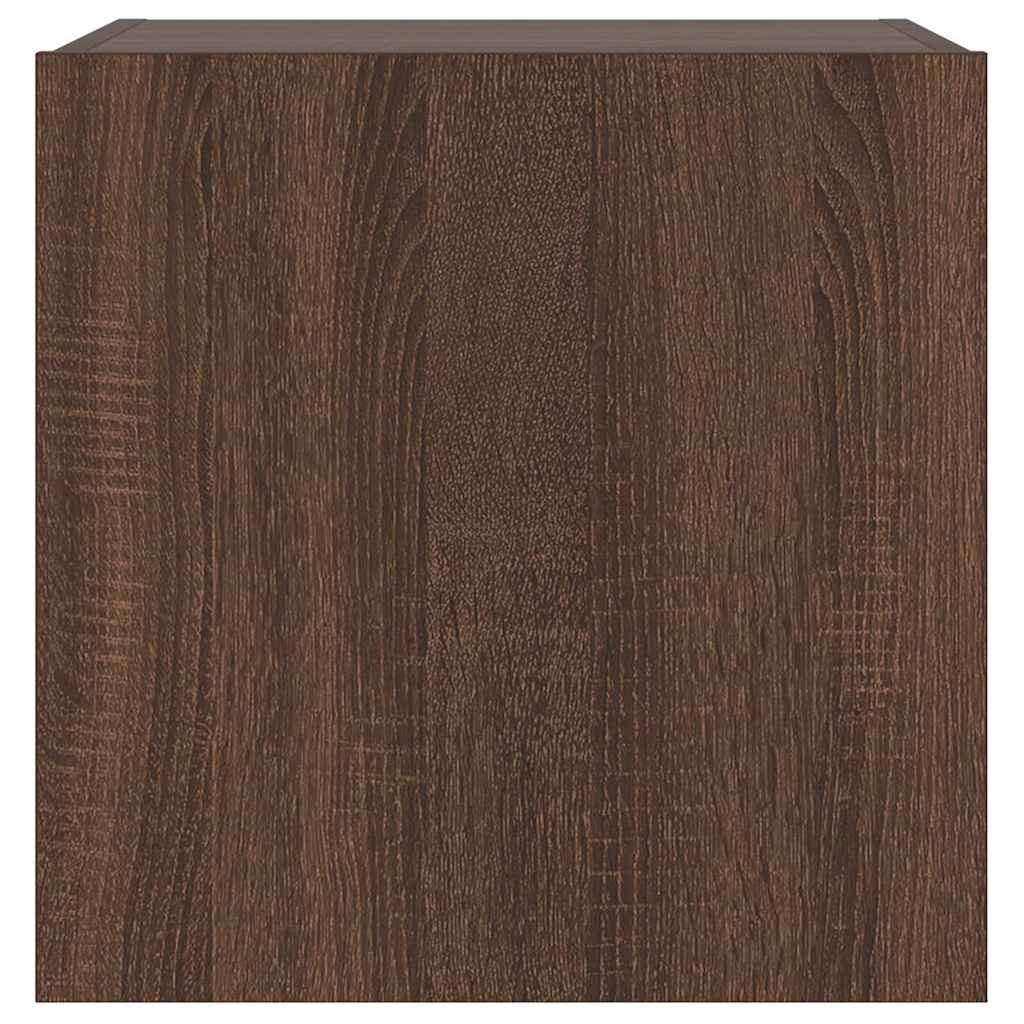 Zidni TV ormarići LED 2 kom smeđa boja hrasta 40,5 x 35 x 40 cm