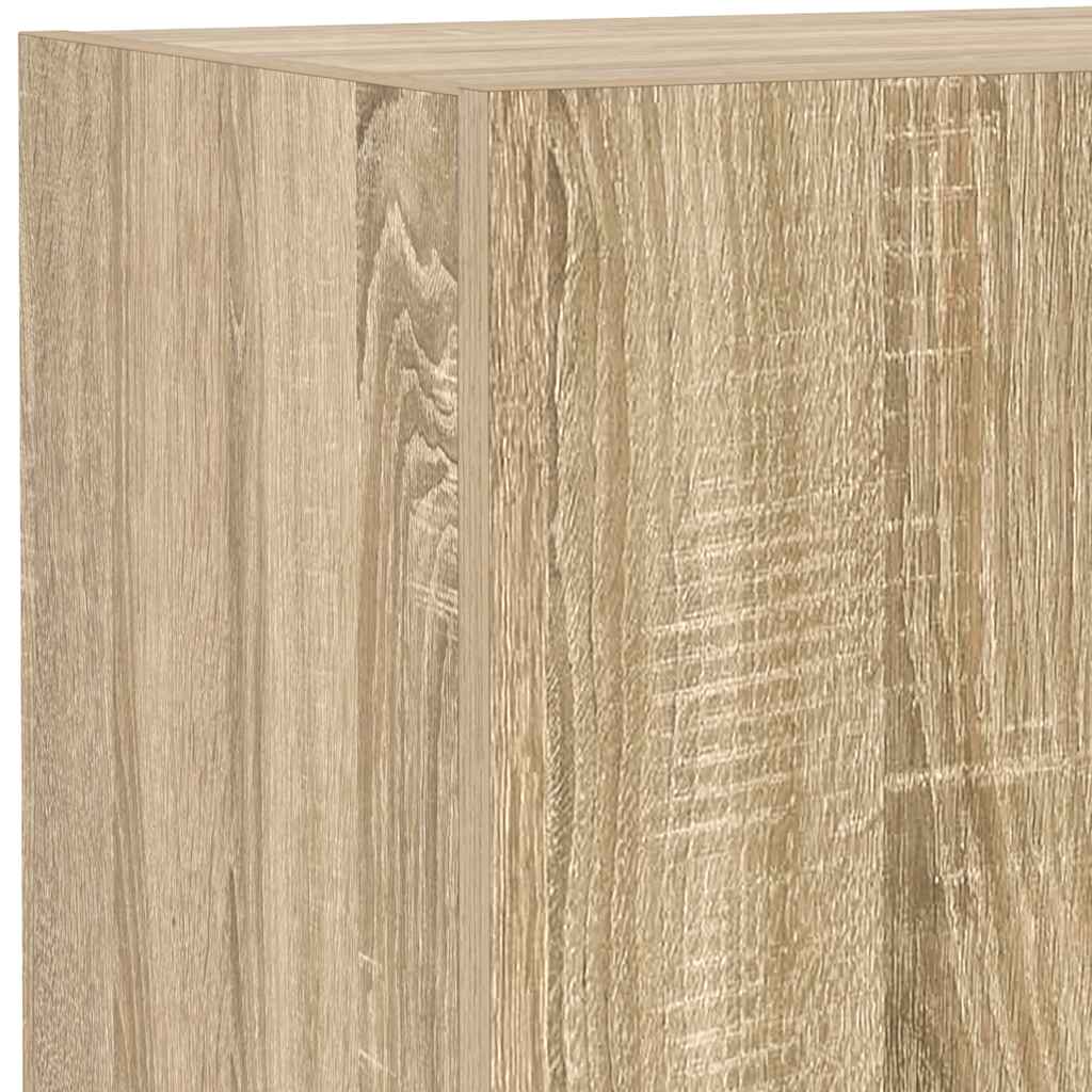 Zidni TV ormarić s LED svjetlima boja hrasta 40,5x35x80 cm