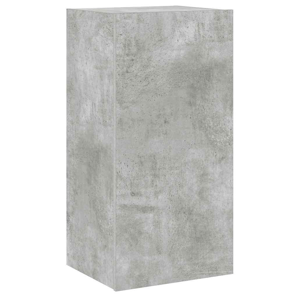 TV ormarić s LED svjetlima siva boja betona 40,5x35x80 cm