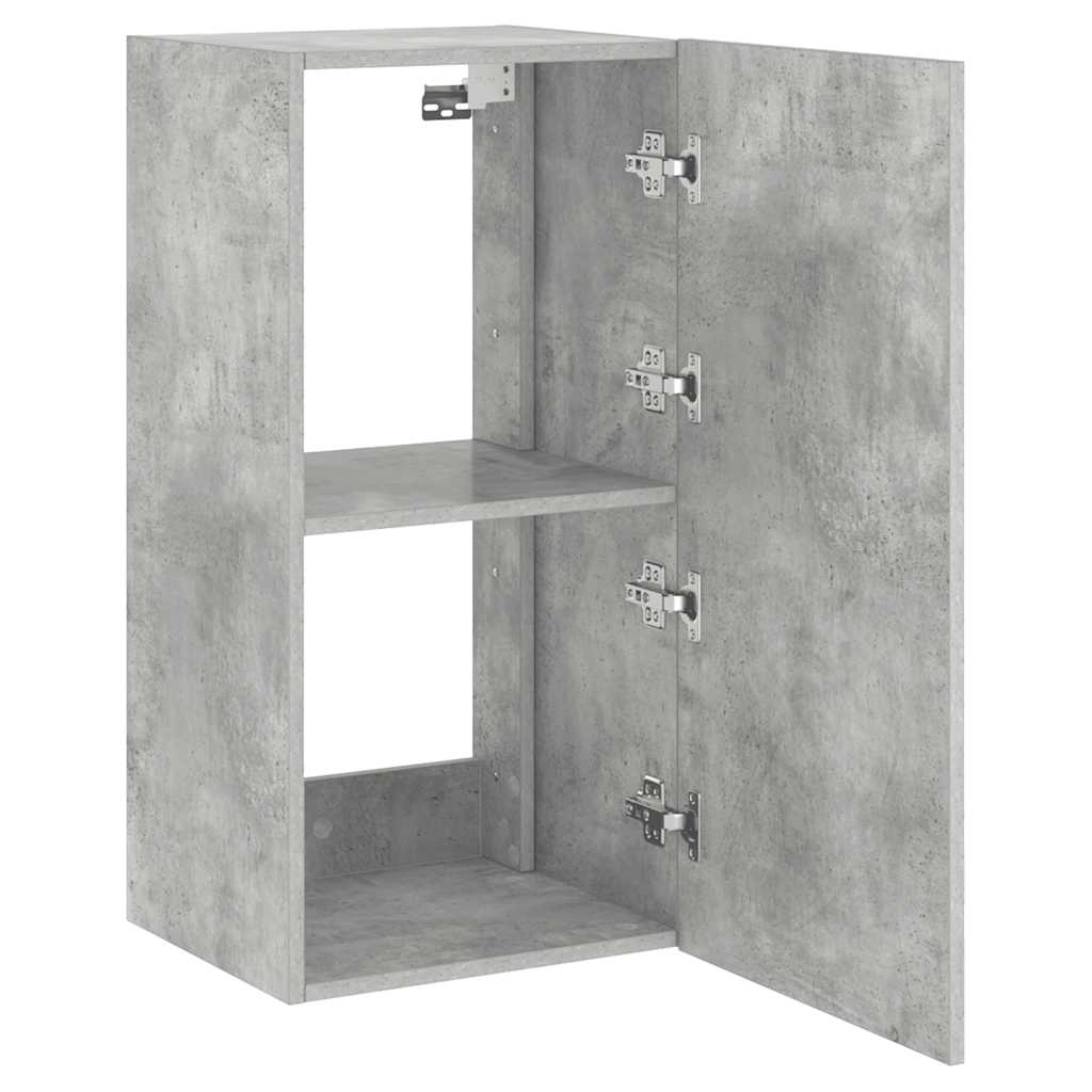TV ormarić s LED svjetlima siva boja betona 40,5x35x80 cm