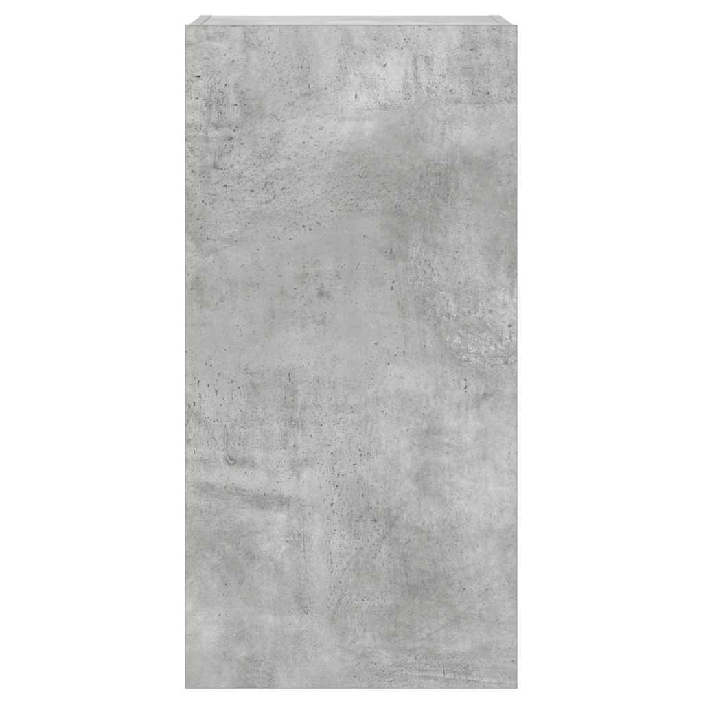 TV ormarić s LED svjetlima siva boja betona 40,5x35x80 cm