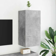 TV ormarić s LED svjetlima siva boja betona 40,5x35x80 cm