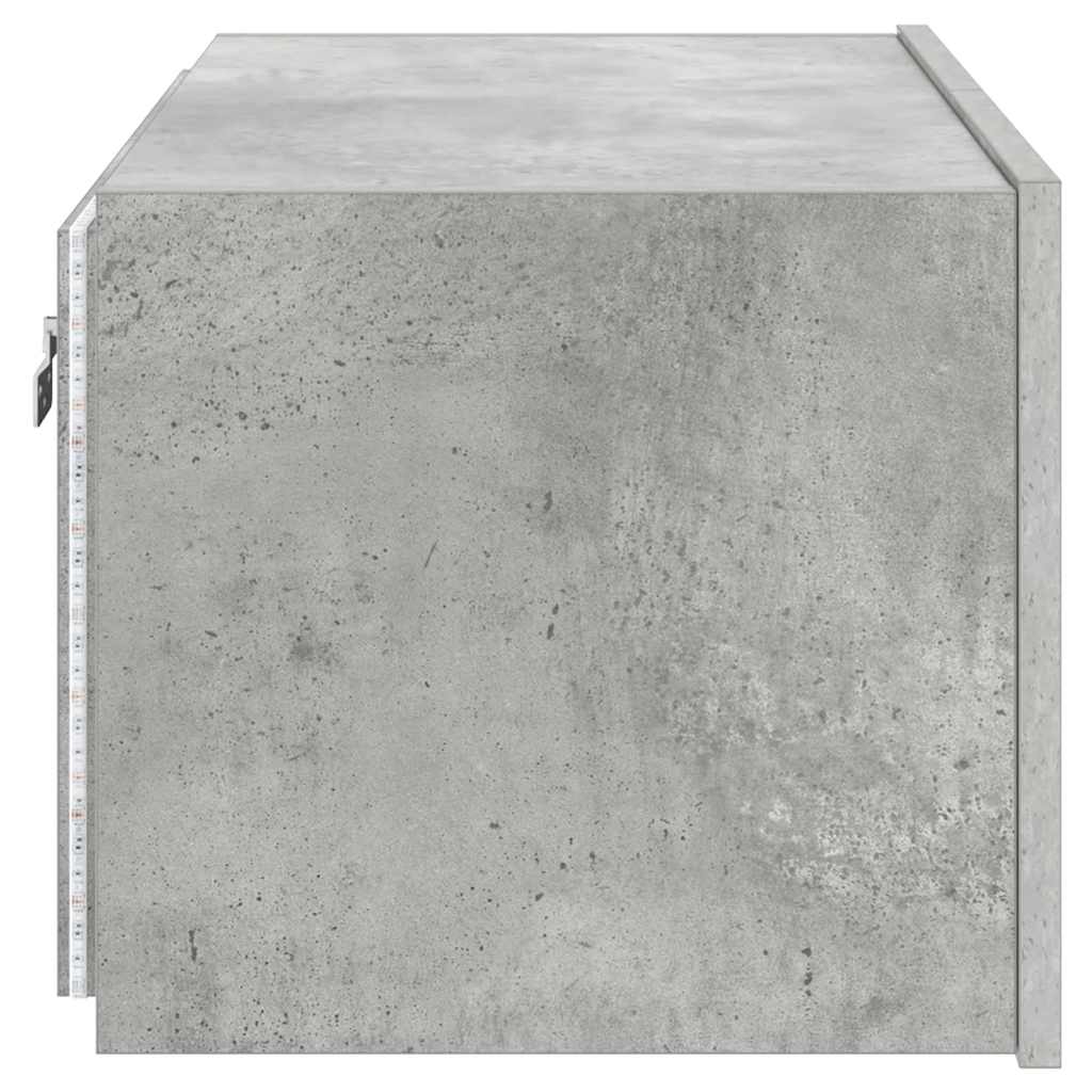 TV ormarić s LED svjetlima siva boja betona 60x35x31 cm