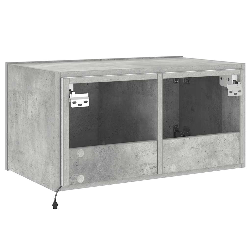 TV ormarić s LED svjetlima siva boja betona 60x35x31 cm