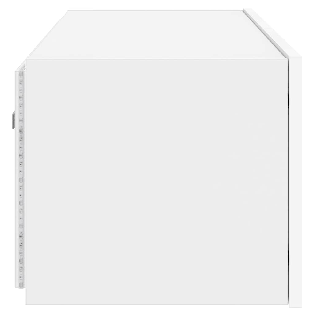 Zidni TV ormarić s LED svjetlima bijeli 80x35x31 cm