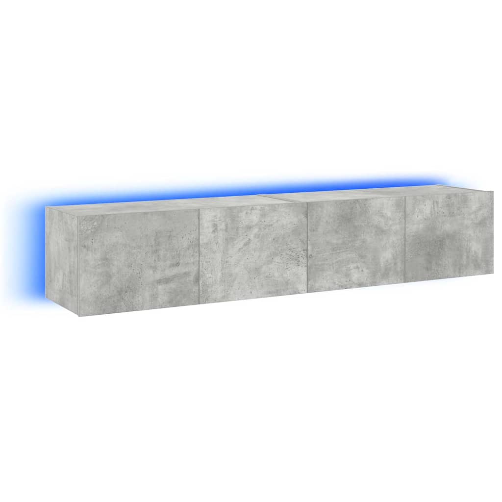 Zidni TV ormarići LED 2 kom boja betona 80x35x31 cm