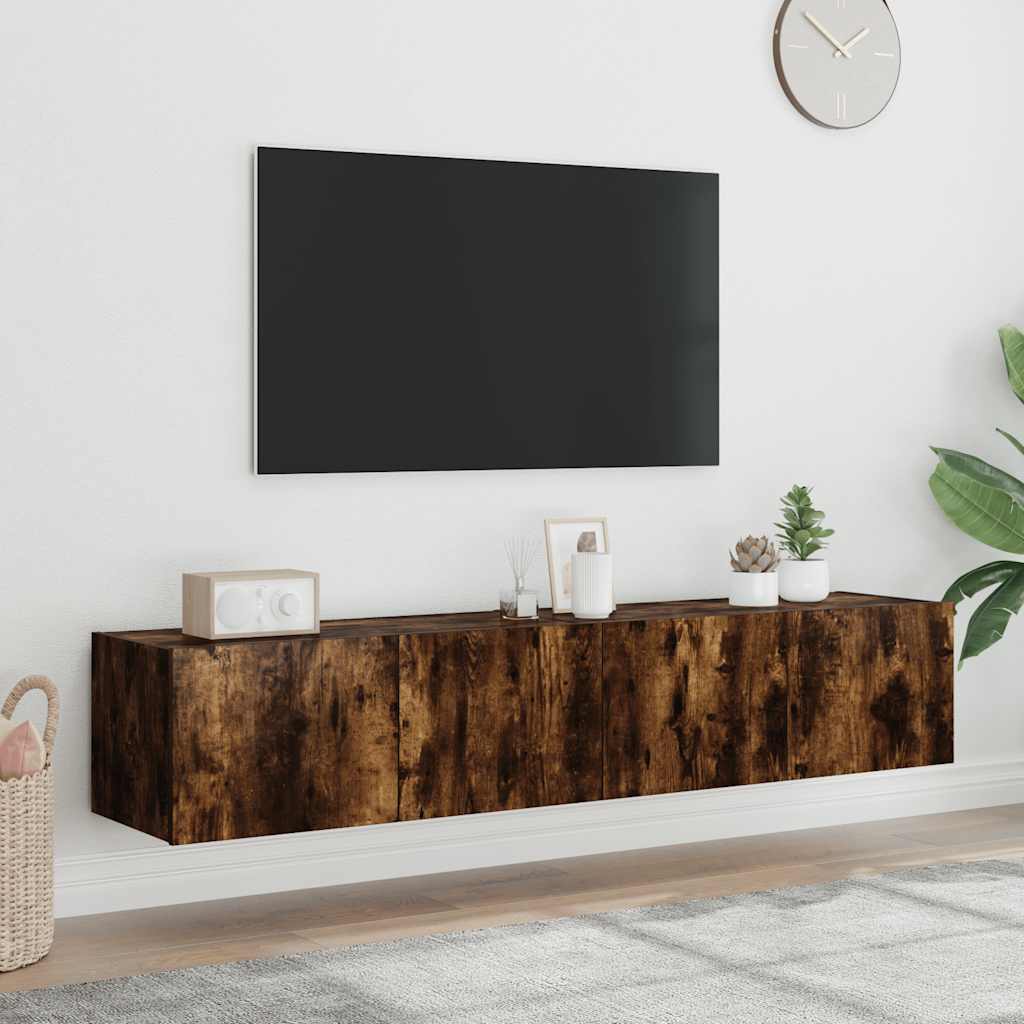 Zidni TV ormarići LED 2 kom boja hrasta 80x35x31 cm