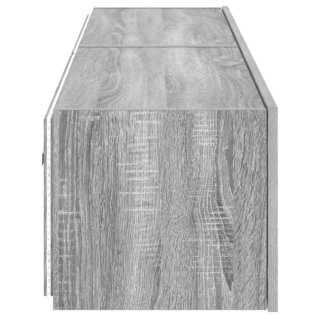 Zidni TV ormarići LED 2 kom siva boja hrasta 80x35x31 cm